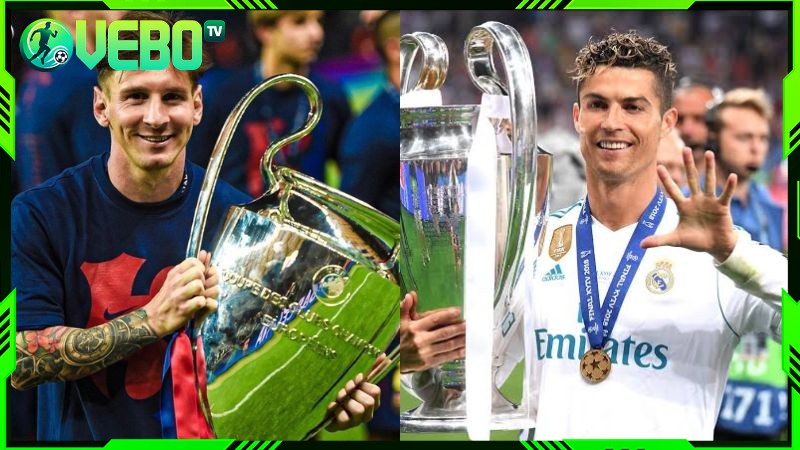 Xét riêng tại đấu trường Champions League thì Ronaldo nhiều danh hiệu hơn Messi